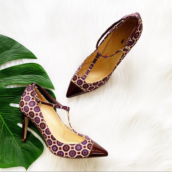 J. Crew Shoes - J.Crew Everly Cap Toe T-Strap Pumps Size 7